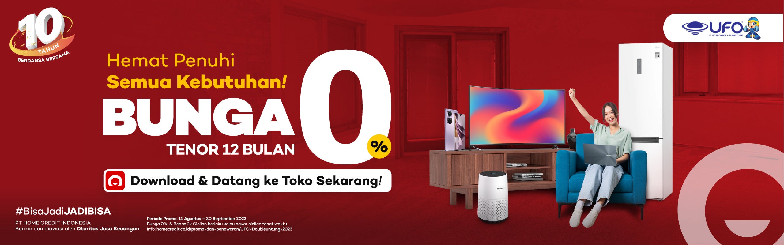 Raih Bunga 0, Penuhi Semua Kebutuhan di UFO Home Credit