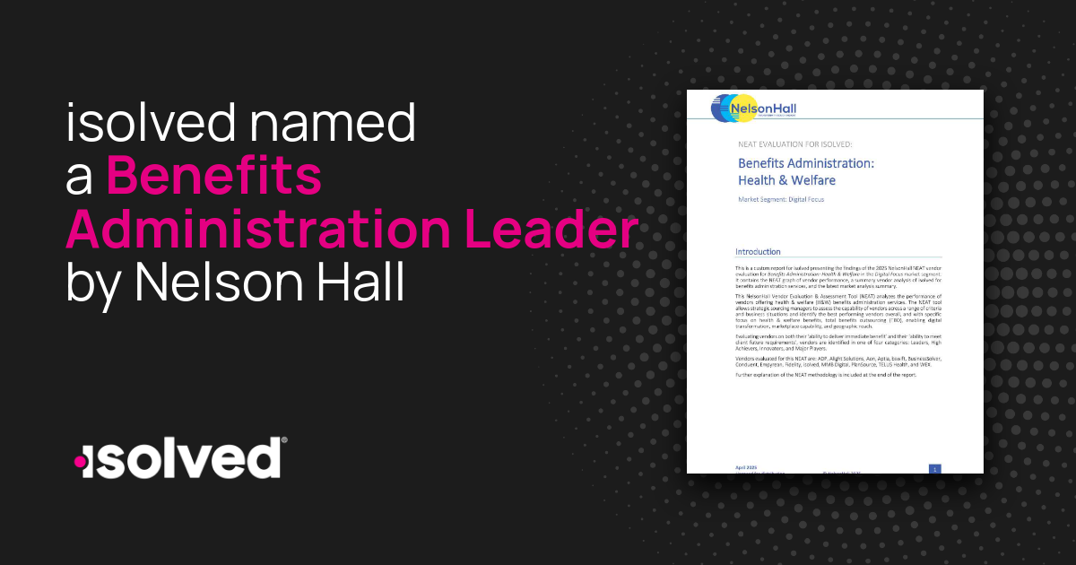 isolved NelsonHall Benefits