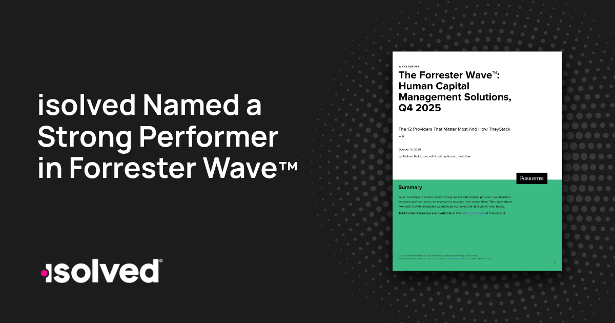 isolved Forrester Wave Strong Performer