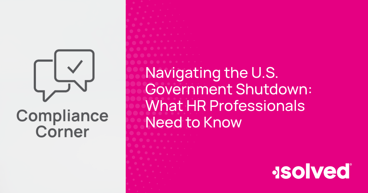 isolved Government Shutdown guidance for HR professionals