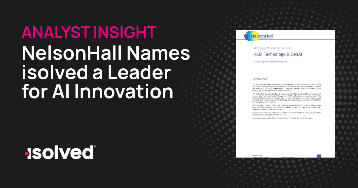 isolved a Leader in AI NelsonHall