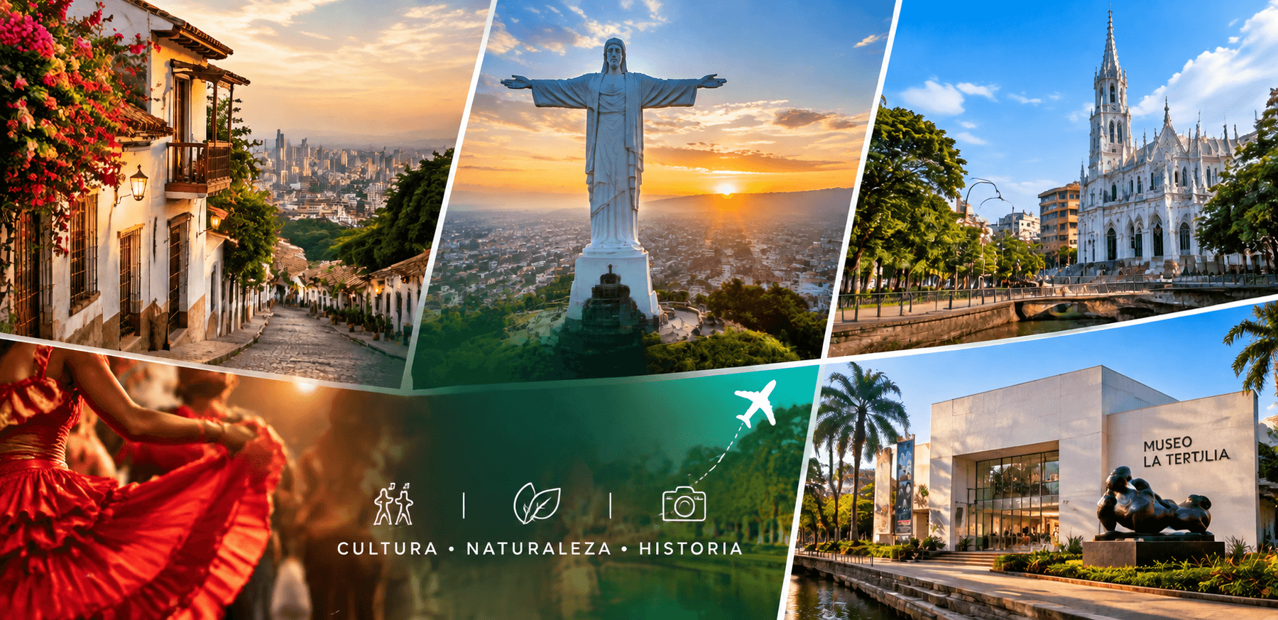 Cali, Colombia: cultura, naturaleza e historia con Cristo Rey, San Antonio, La Tertulia y paisajes urbanos.