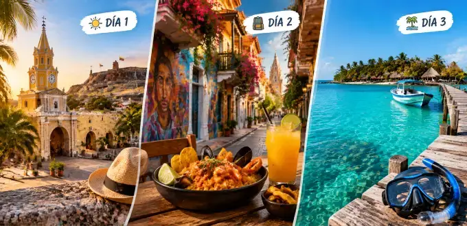 Cartagena de Indias, Colombia: recorrido de 3 días por el centro histórico, gastronomía local y playas del Caribe.