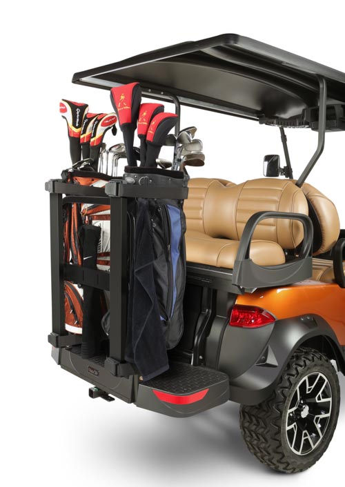 Golf bag attachment for golf cart sale