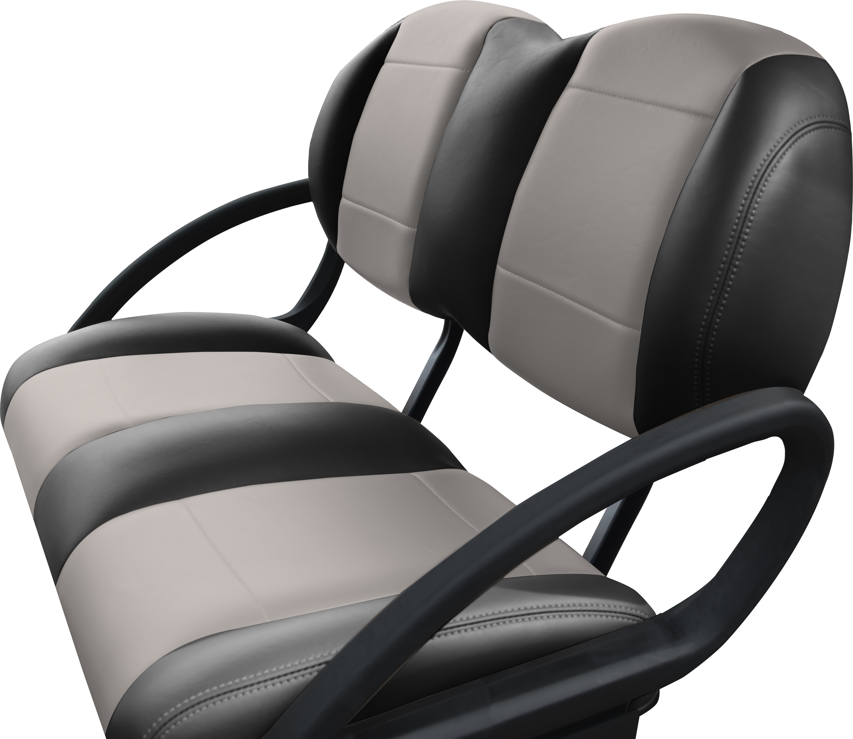 black and grey premium front seat