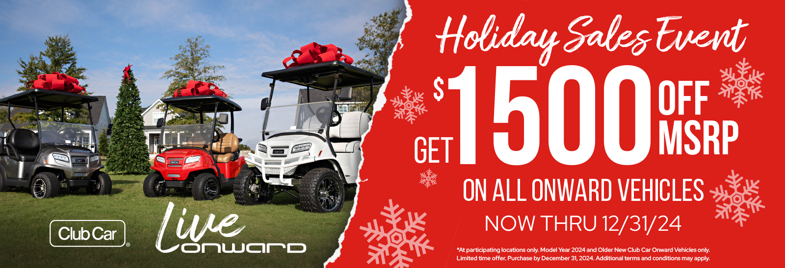 Onward holiday savings event