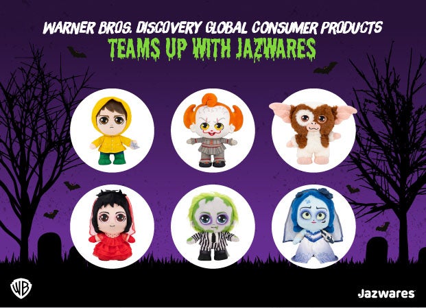 Jazwares and Warner Bros. Discovery Global Consumer Products Launch Spooky New Plush Line