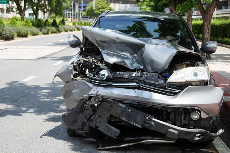 Car wrecked from accident. If you Get Into a Car Accident and the Other Driver Takes Off, Who's Responsible?