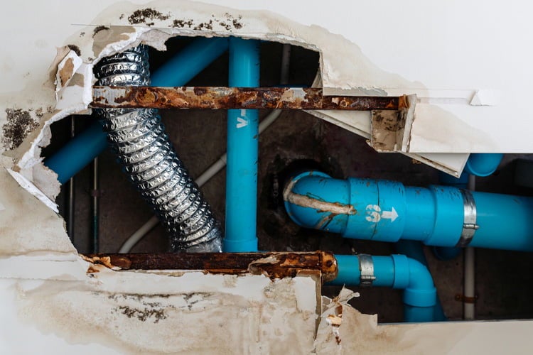 Water damage in ceiling. If My Home Has Long-Term Water Damage, Who's Responsible?