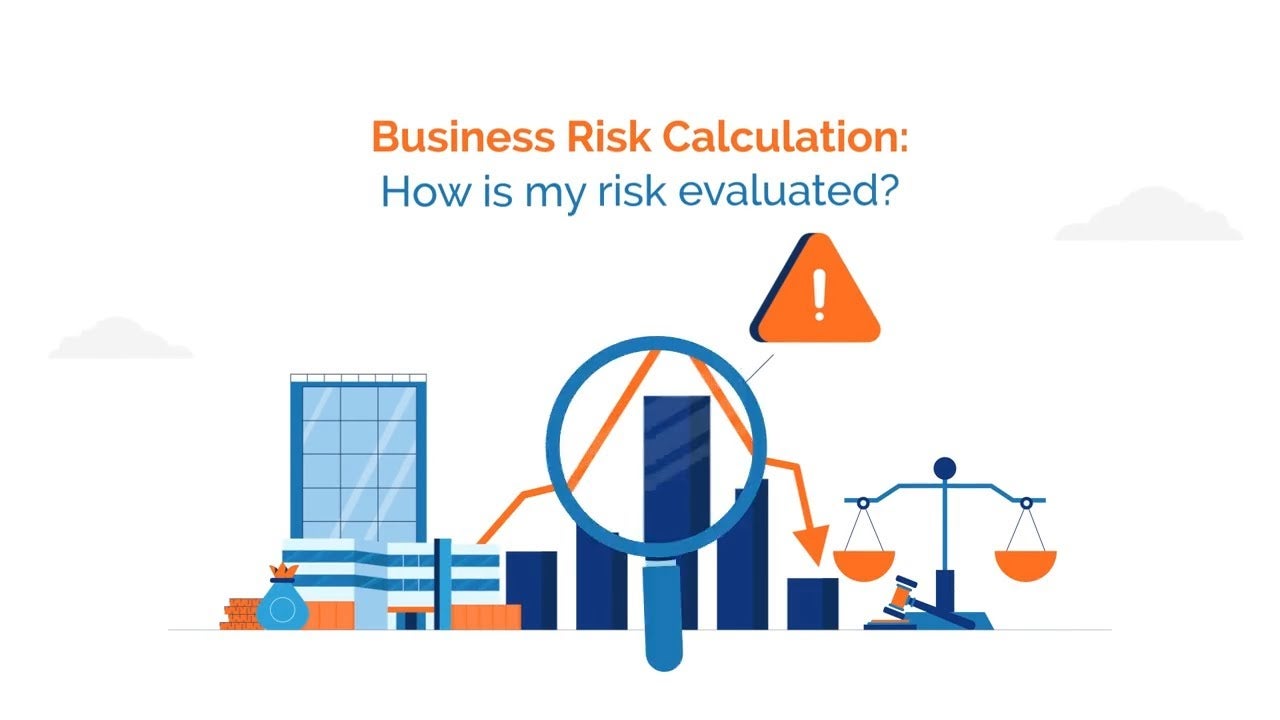 Title card for video titled "How is Business Risk Calculated by Insurance Companies?"