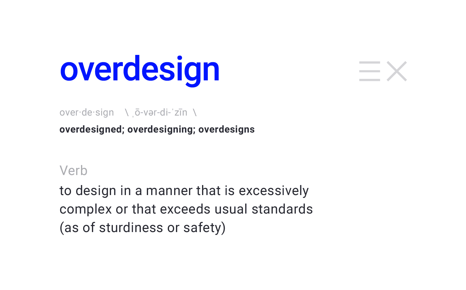 How to not ‘Overdesign’ Your Project?