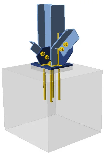 Base plate with bracing members