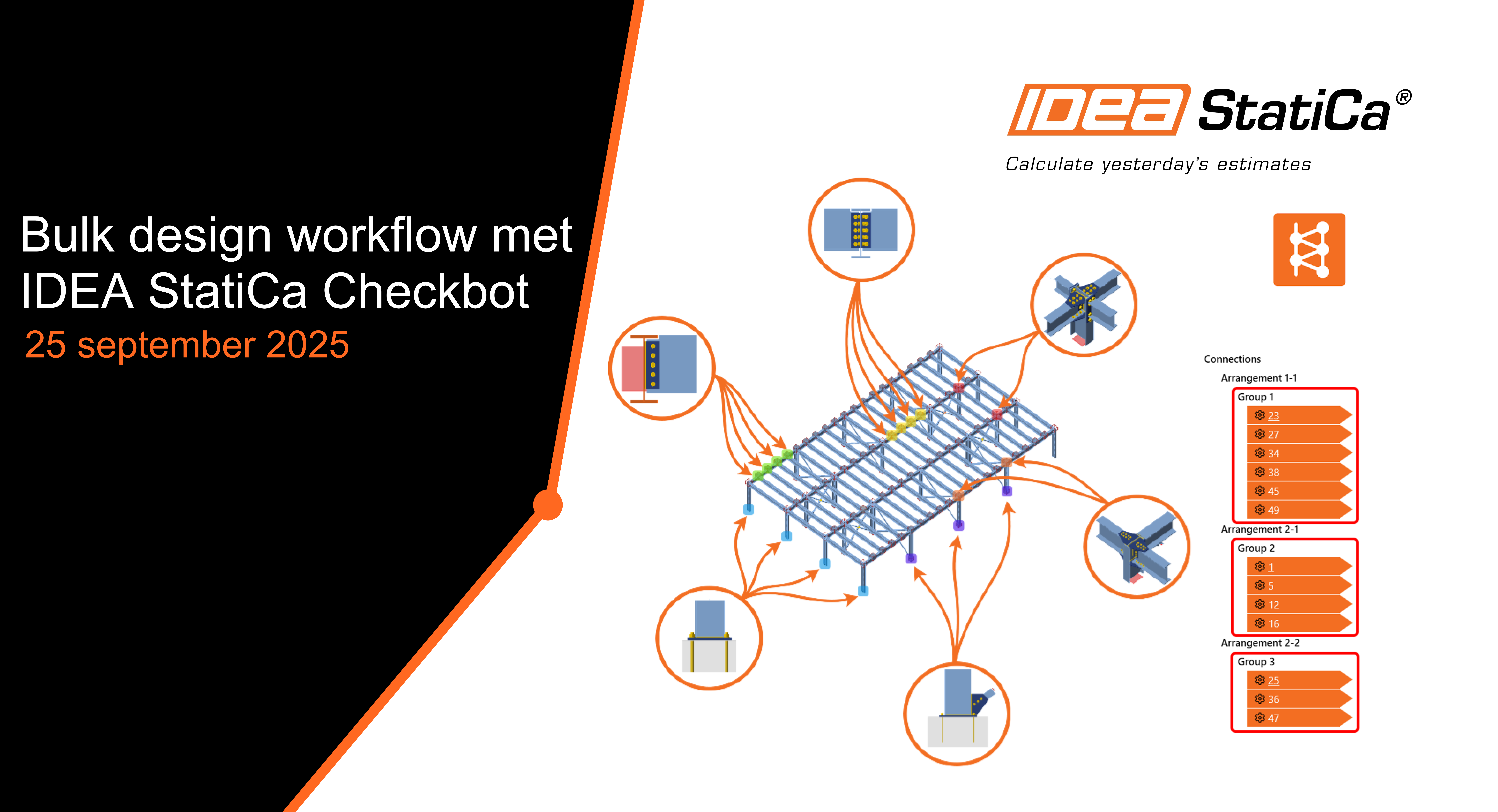 Bulk design workflow met IDEA StatiCa Checkbot