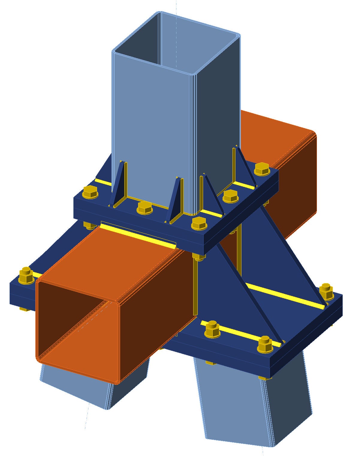 Knuckle type of joint in a A-Frame structure in electrical substation