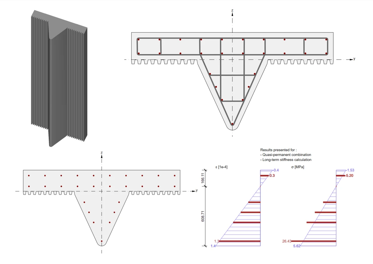 Design of Precast Concrete using User-defined Cross-section in IDEA StatiCa (EN)