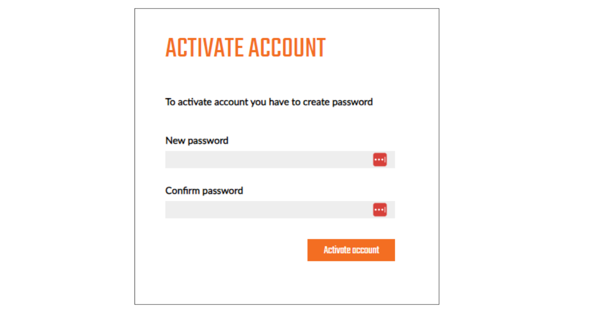 Attivazione del tuo account utente