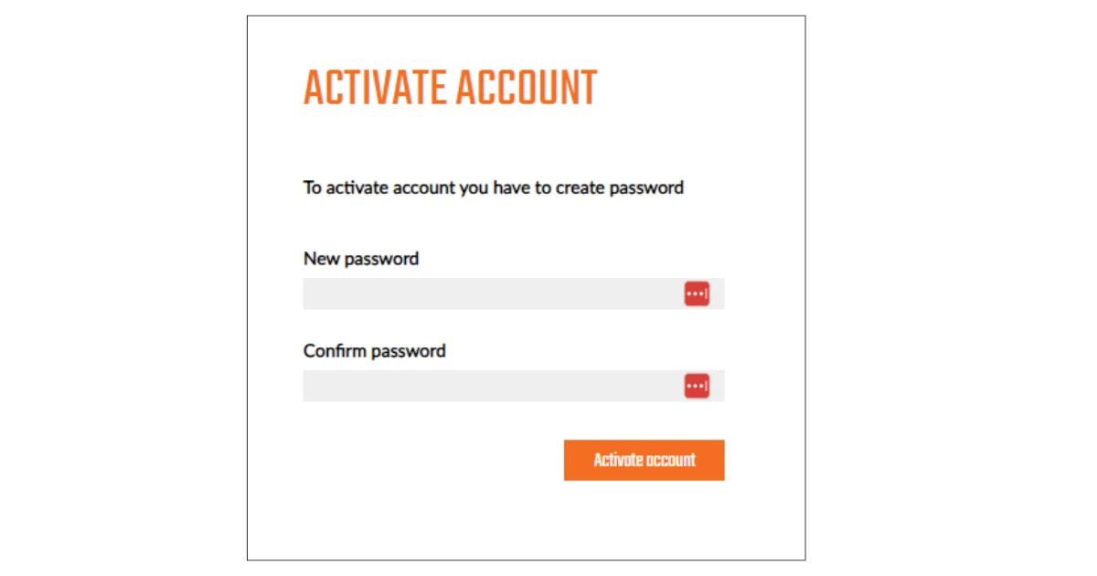 Attivazione del tuo account utente