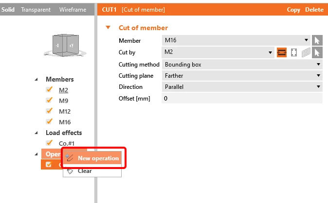 AxisVM-Operation End Plate