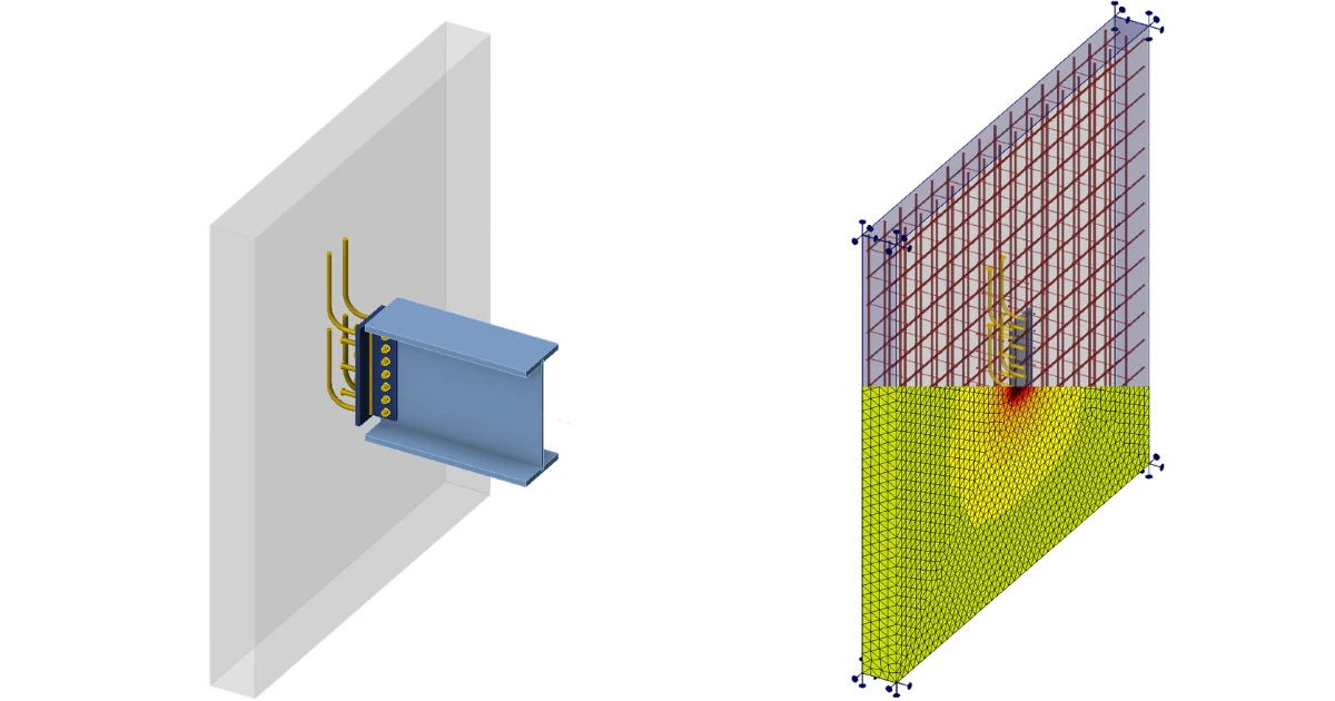 BIM link Connection to Detail - Verankering met twee typen ankers (EN)