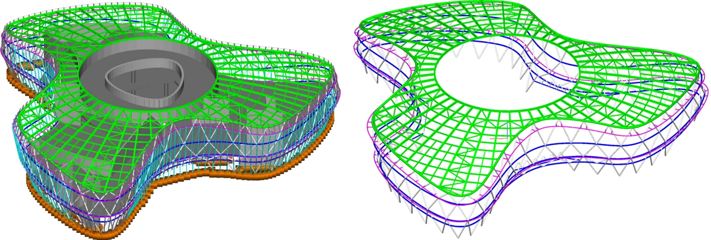 HUNGEXPO arrival hall structural model