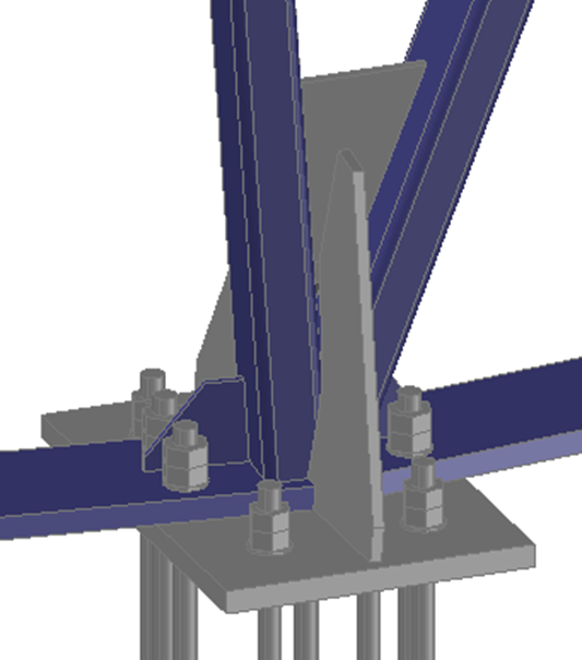 CAD model of the anchoring joint
