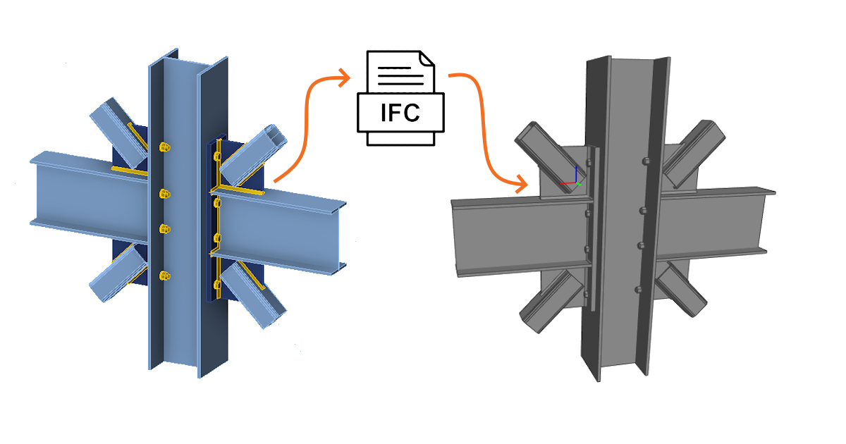 Export einer IFC-Datei aus IDEA StatiCa Connection