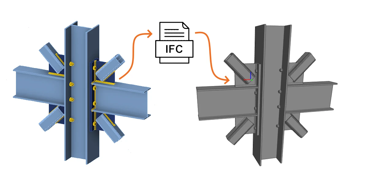 Export einer IFC-Datei aus IDEA StatiCa Connection