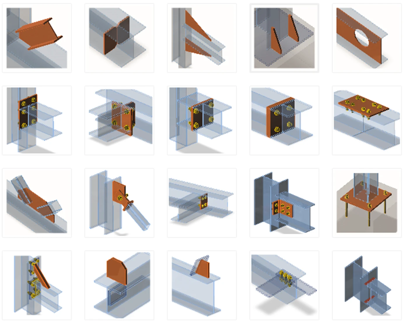 Structural design of welded and bolted connections. The analysis model is generated automatically based on the inputs from manufacturing operations. IDEA StatiCa - structural analysis software.