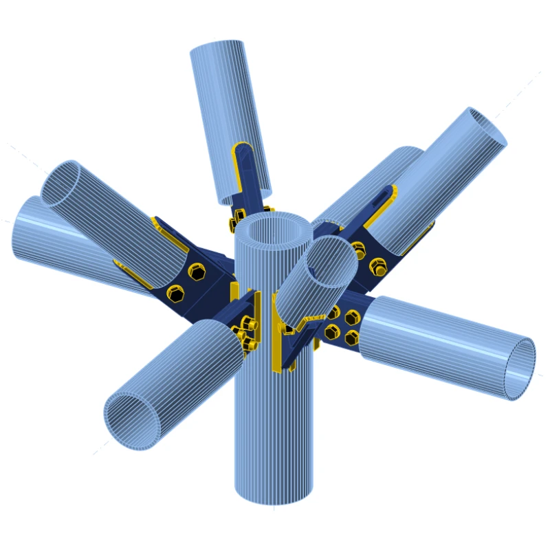 Multi hollow member bolted connection
