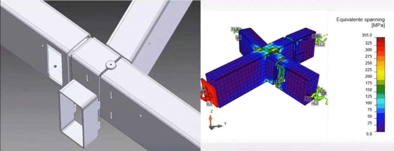 Glass roof topping - connection detail