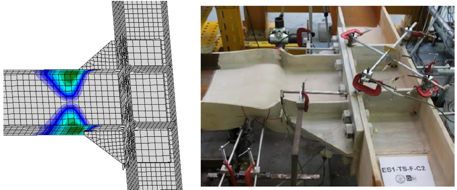 Validation of failure mode of CBFEM on the extended end plate joints with haunch E1-TS-F-C2