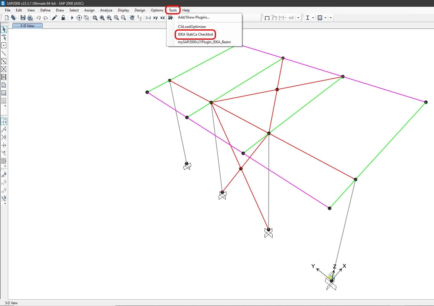 Checkbot plugin SAP 2000 and IDEA StatiCa
