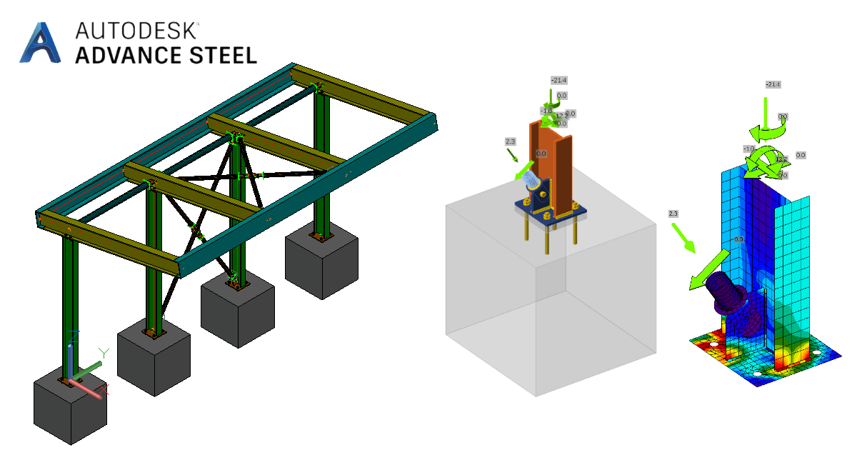 IDEA StatiCa step-by-step tutorial for the structural design of steel connection using the BIM link between Advance Steel and IDEA StatiCa. Structural design of welded and bolted steel connections.