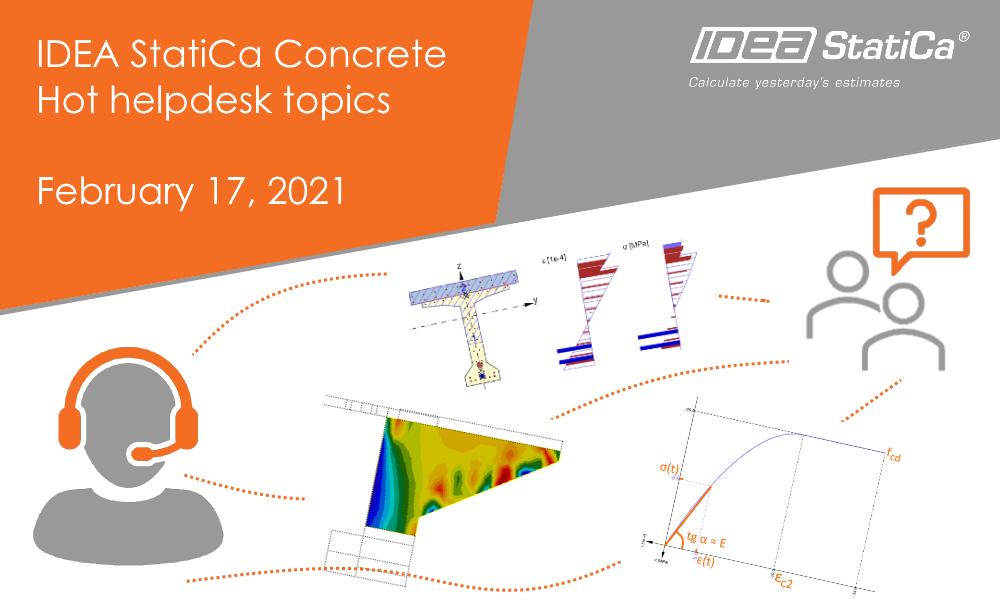 IDEA StatiCa Concrete - Forró helpdesk témák