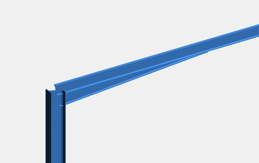 rotatiestijfheid van een staalverbinding met een lange coupe