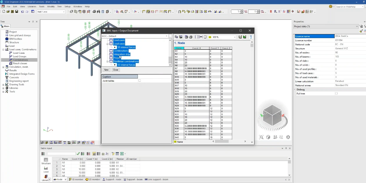 So erstellen Sie eine XML-Datei für die IDEA StatiCa BIM-Anwendung