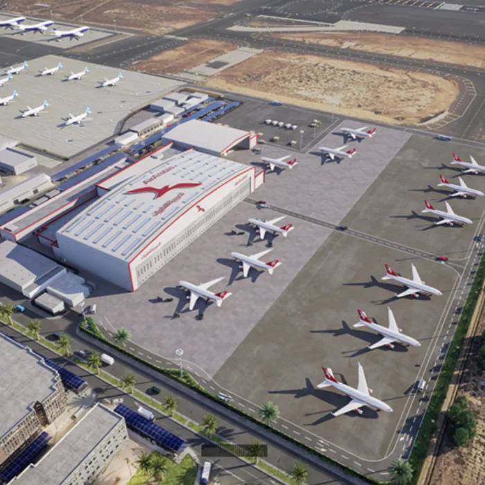 Air arabia hangar visualisation