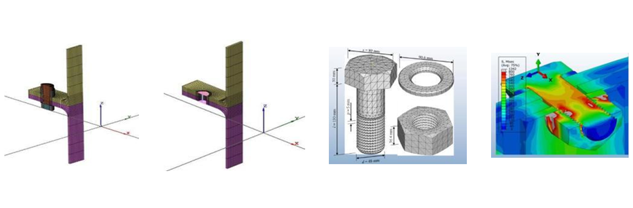 We have created *FEA models of complex connections* in NASTRAN and compared them. Same results.