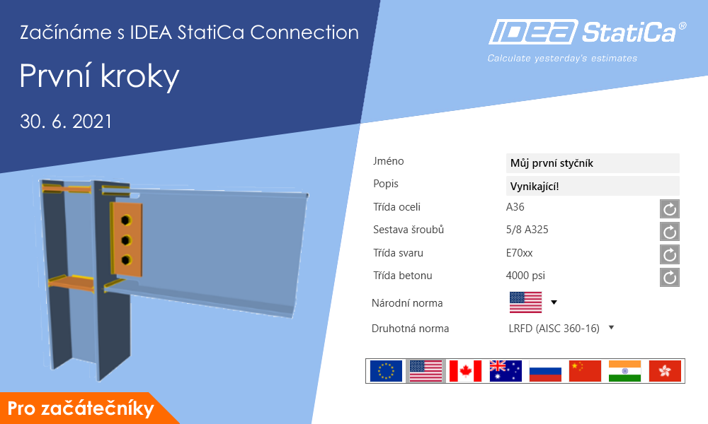 Začínáme s IDEA StatiCa Connection - První kroky