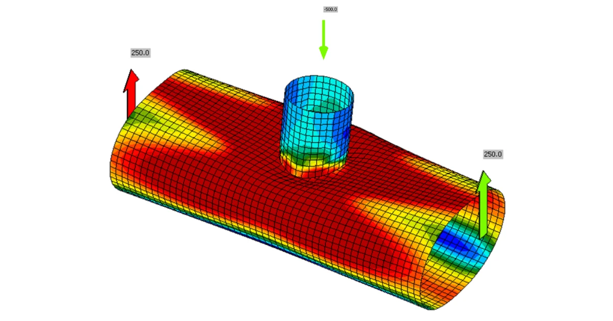 Hollow section with deformed end cross-sections
