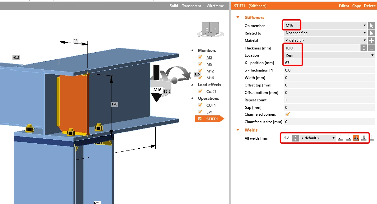 AxisVM-OperAxisVM - Stiffeneration Stiffener