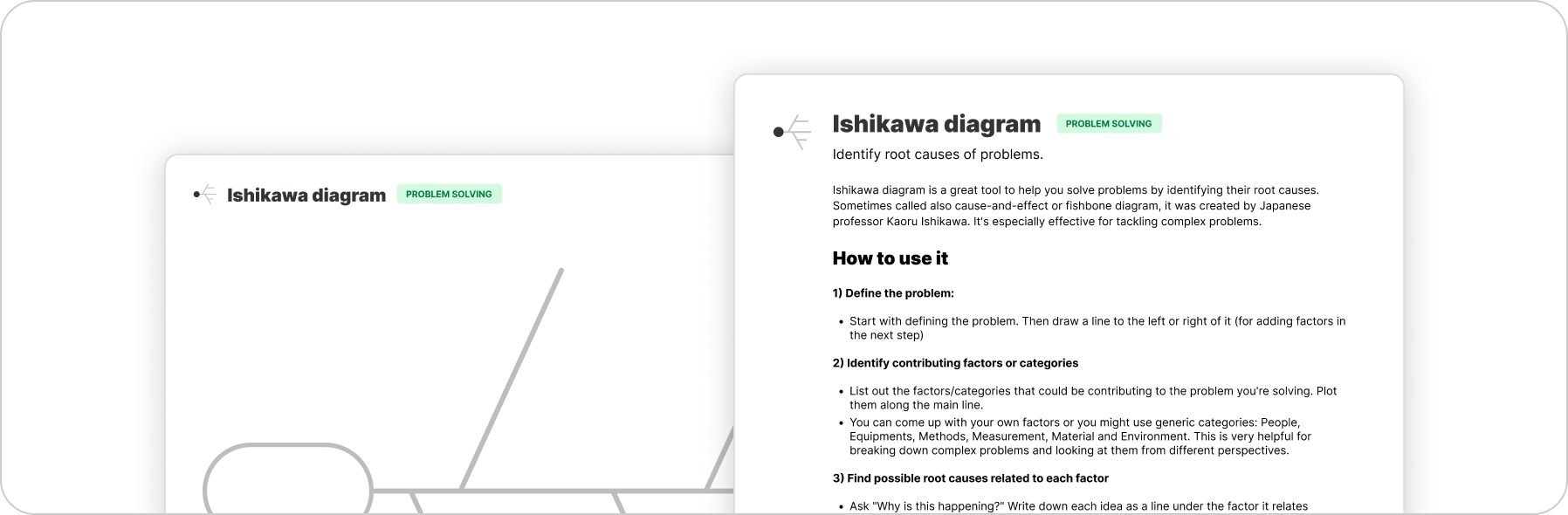 Ishikawa diagram template preview