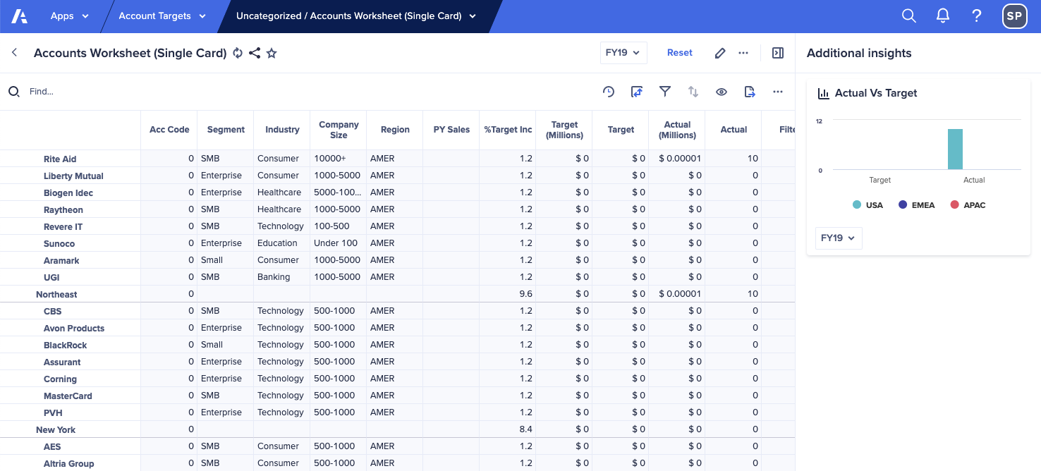 Worksheets - Additional Insight card context selectors | Anaplan Support