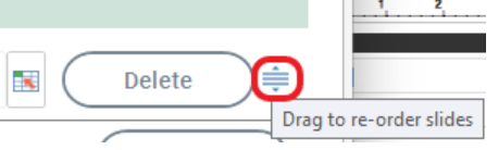 Drag to re-order slides