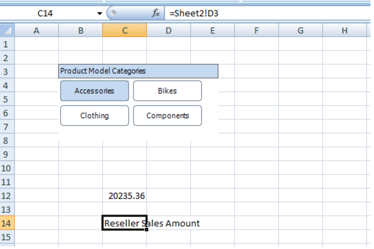 Data page with a helper formula.