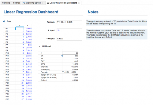 Linear Regression Example | Anaplan Support