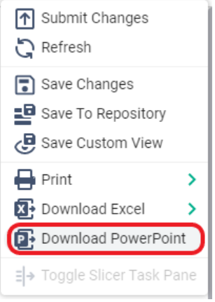 Download powerpoint option