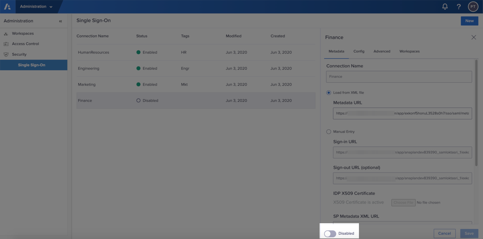 Disable an identity provider connection Anapedia
