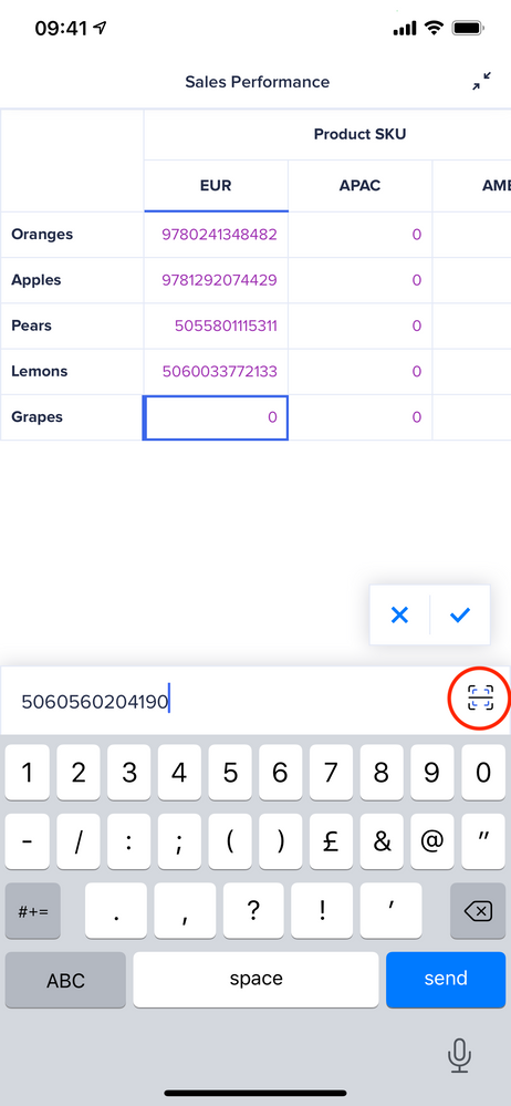 Mobile barcode scanner image