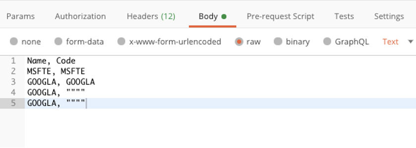 A screenshot that shows a duplicated line added with an error.